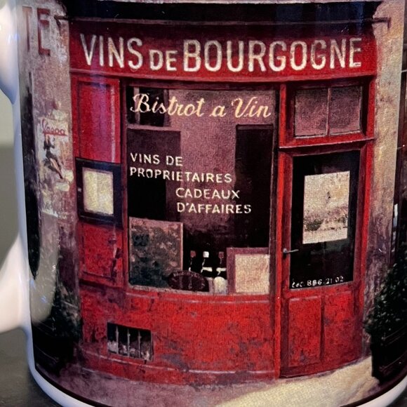 Set of 3 SAKURA French STOREFRONTS Stoneware Mugs w/ Art by Chiu Tak Hak ~ Paris - Picture 7 of 12